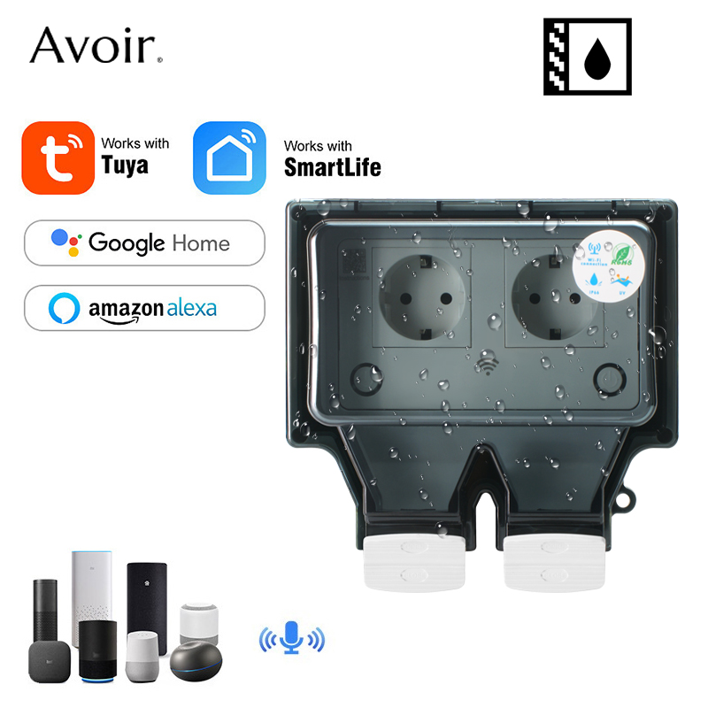 Outdoor Power Parts - Avoir Tuya الجدار مقابس كهربائية Ip66