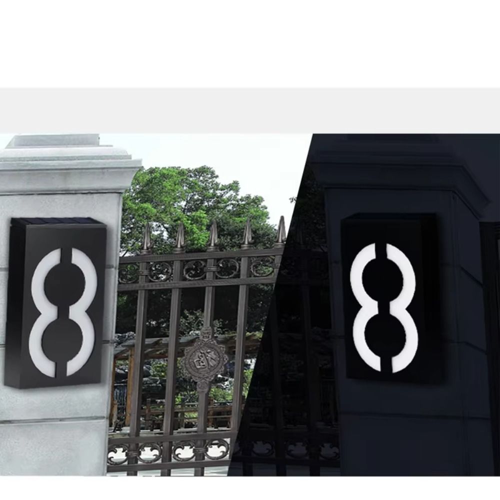 Outdoor Power Number - أضواء LED شمسية سهلة التركيب لأرقام