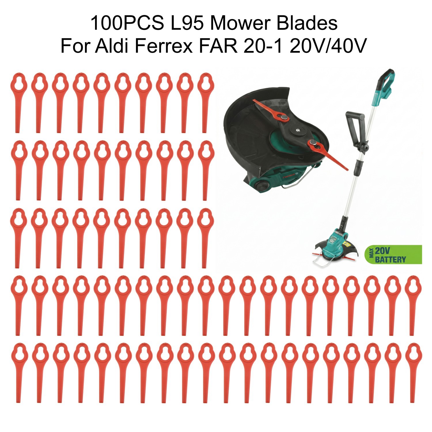 100 قطعة شفرات جزازة عشب بلاست - مراجعة Leaf Blower Cordless وسعره