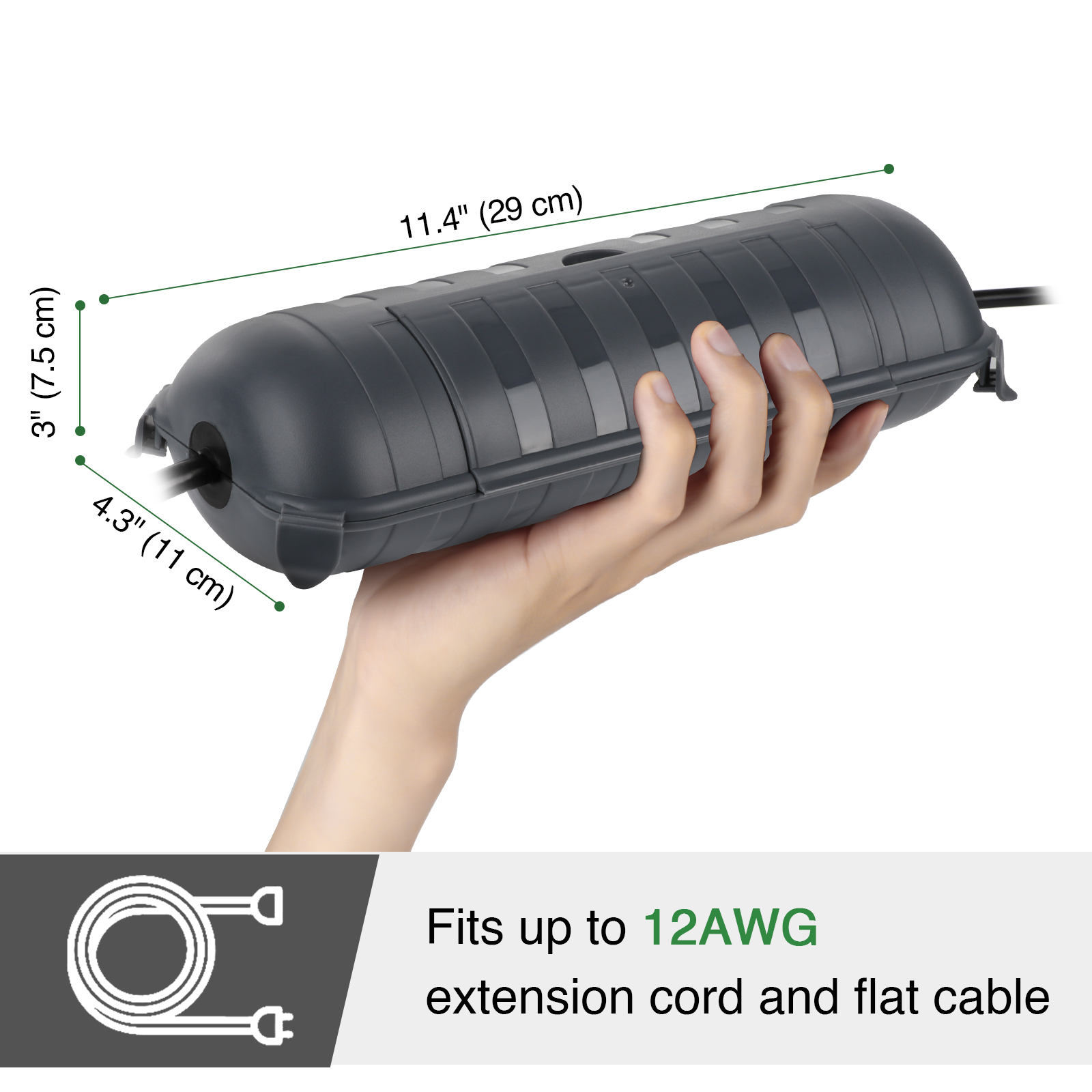 صندوق كهربائي خارجي كبير مقاوم - مراجعة Outdoor Power Strip With Cover وسعره