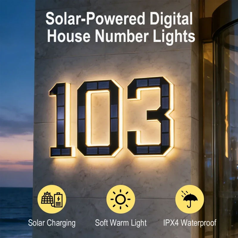لافتة رقم المنزل تعمل بالطاقة  - مراجعة Outdoor Power Number وسعره