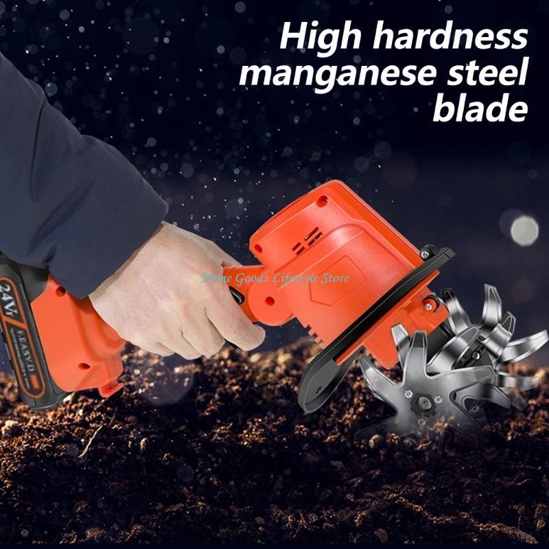 E74E محراث صغير لاسلكي 21 فولت - مراجعة Garden Tiller Mini وسعره