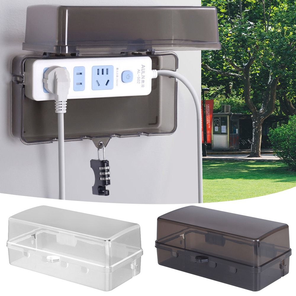 صندوق بلاستيكي متين مضاد للسرق - مراجعة Outdoor Power Strip With Cover وسعره