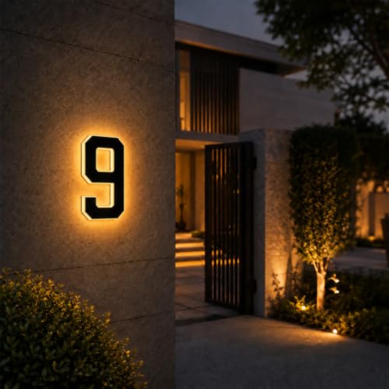 مصباح رقم المنزل يعمل بالطاقة  - مراجعة Outdoor Power Number وسعره