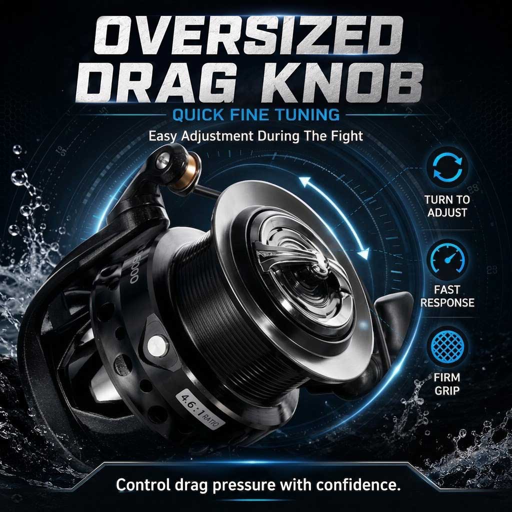بكرة صيد سموللا بفرامل مزدوجة  - مراجعة Outdoor Power Reel وسعره