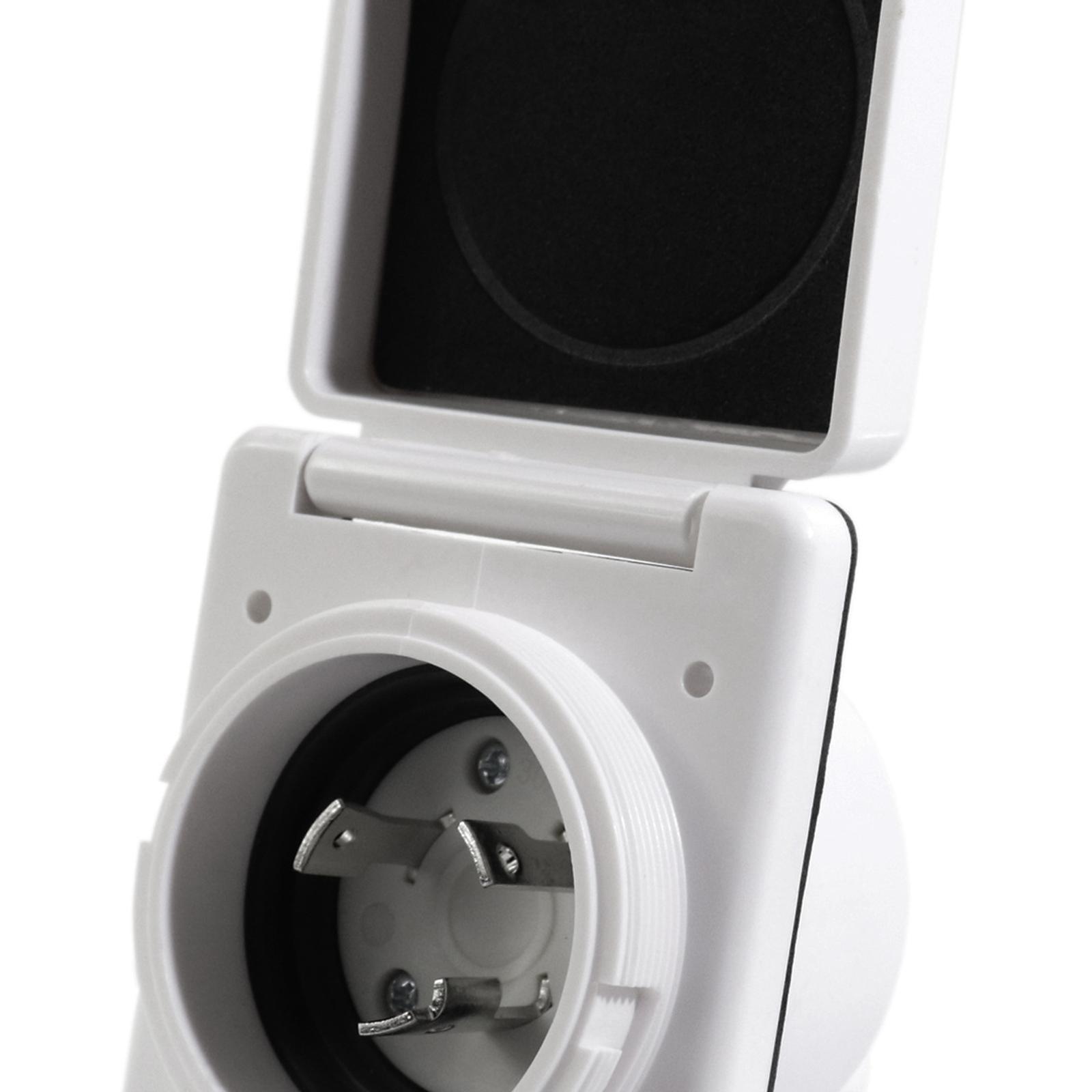 مقبس طاقة مقاوم للماء بفلنجة 1 - مراجعة Outdoor Power Socket With Lock وسعره